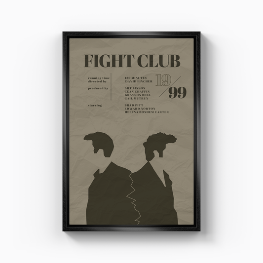 Fight Club Minimalist Poster - Kanvas Tablo
