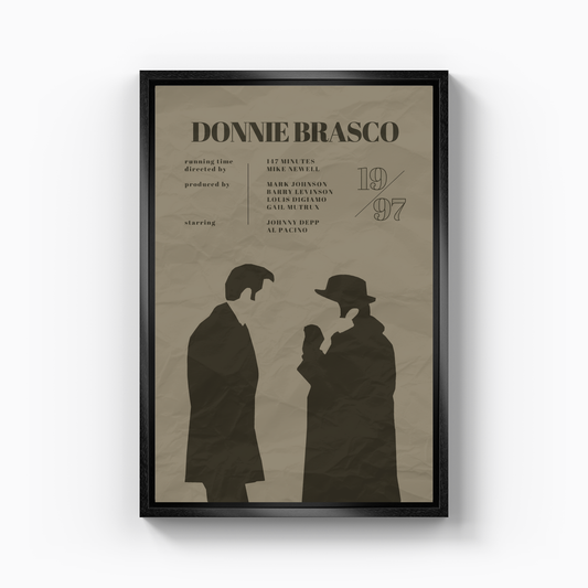 Donnie Brasco Minimalist Poster - Kanvas Tablo