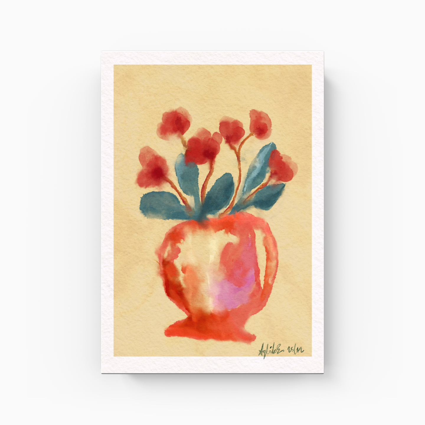 Watercolorfloral - Kanvas Tablo