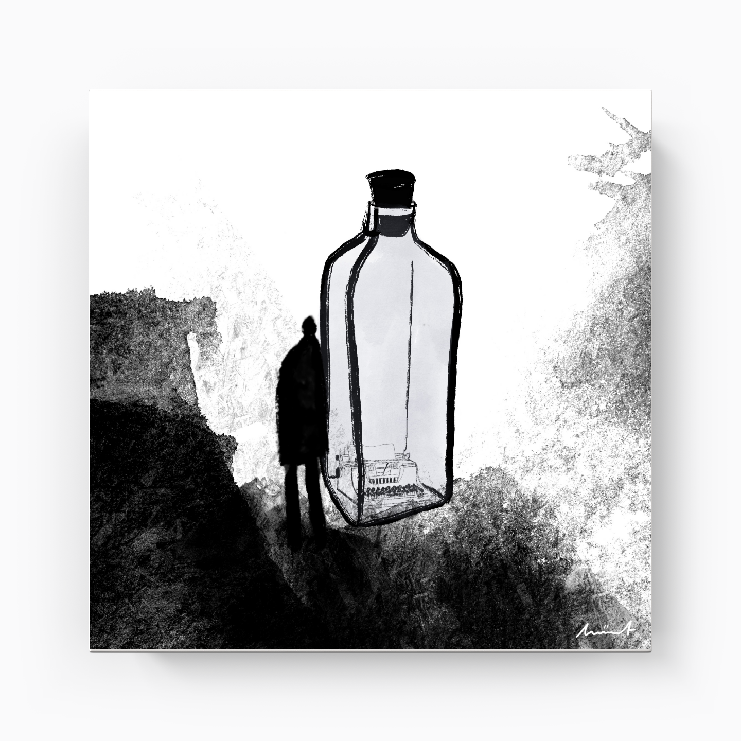 got a typist on the bottle - Kanvas Tablo