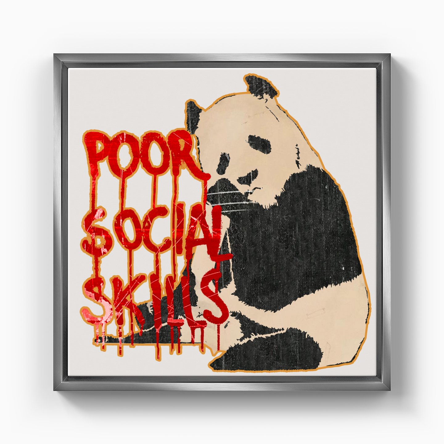 Sosyal Sıkıntılı panda - Kanvas Tablo