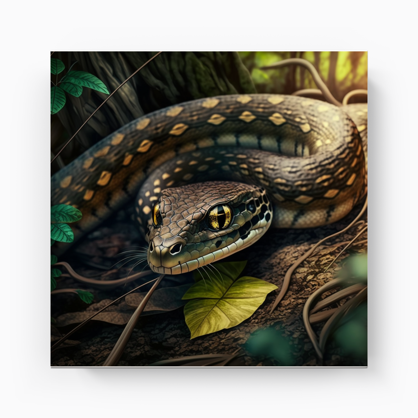 Kedi gözlü yılan - Kanvas Tablo