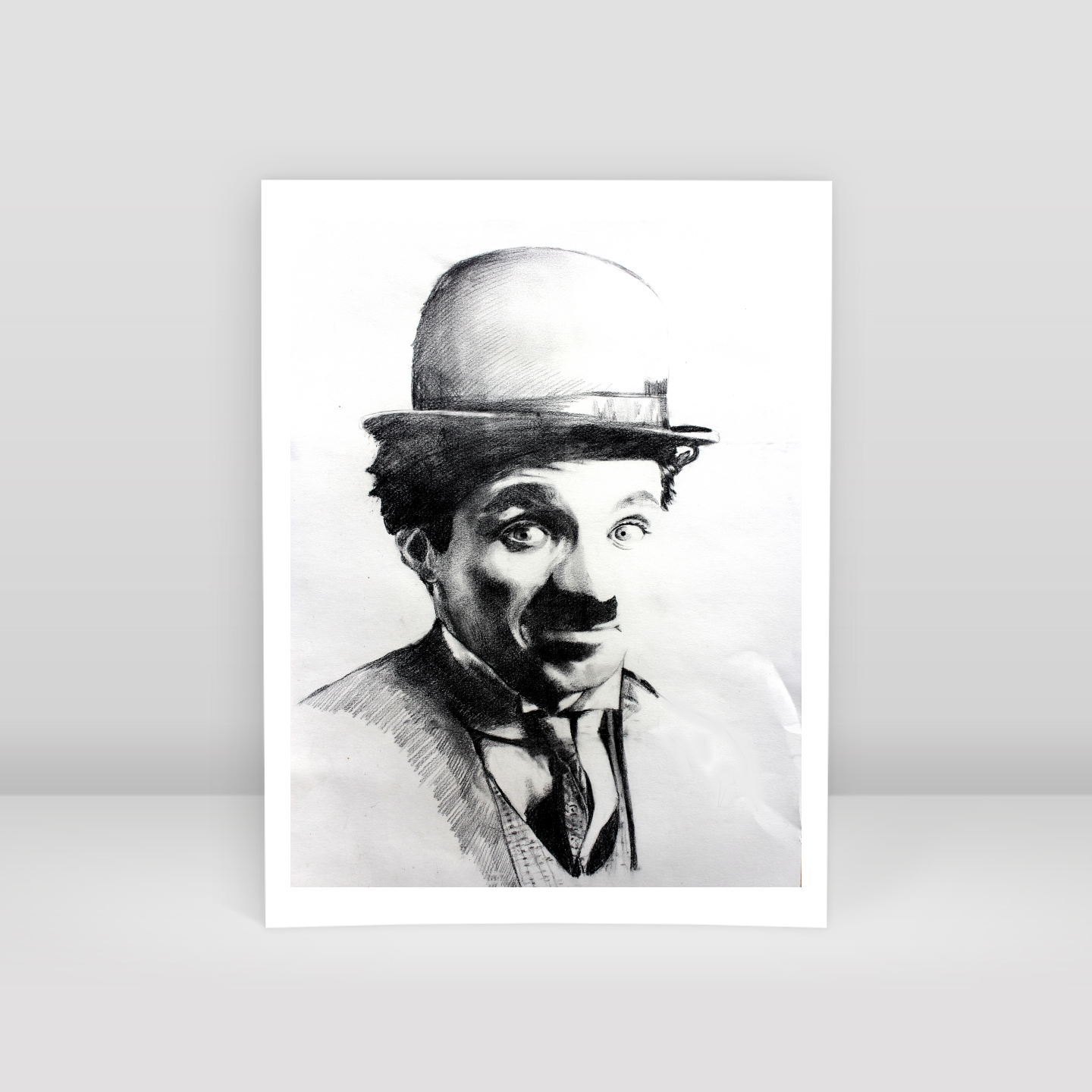 Karakalem Charlie Chaplin - Art Print