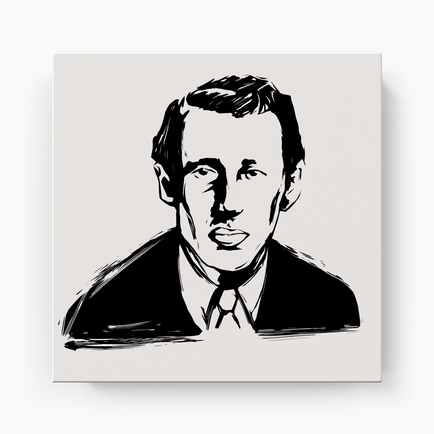 Orhan Veli bw - Canvas Print