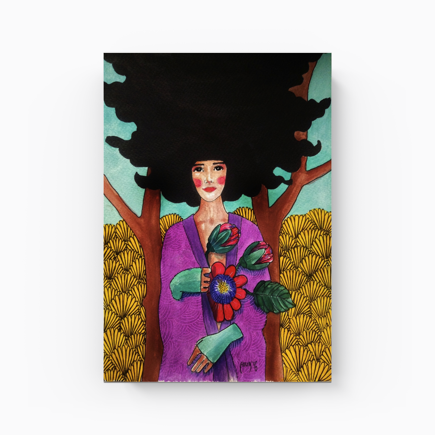 she is humming a tune - Canvas Print