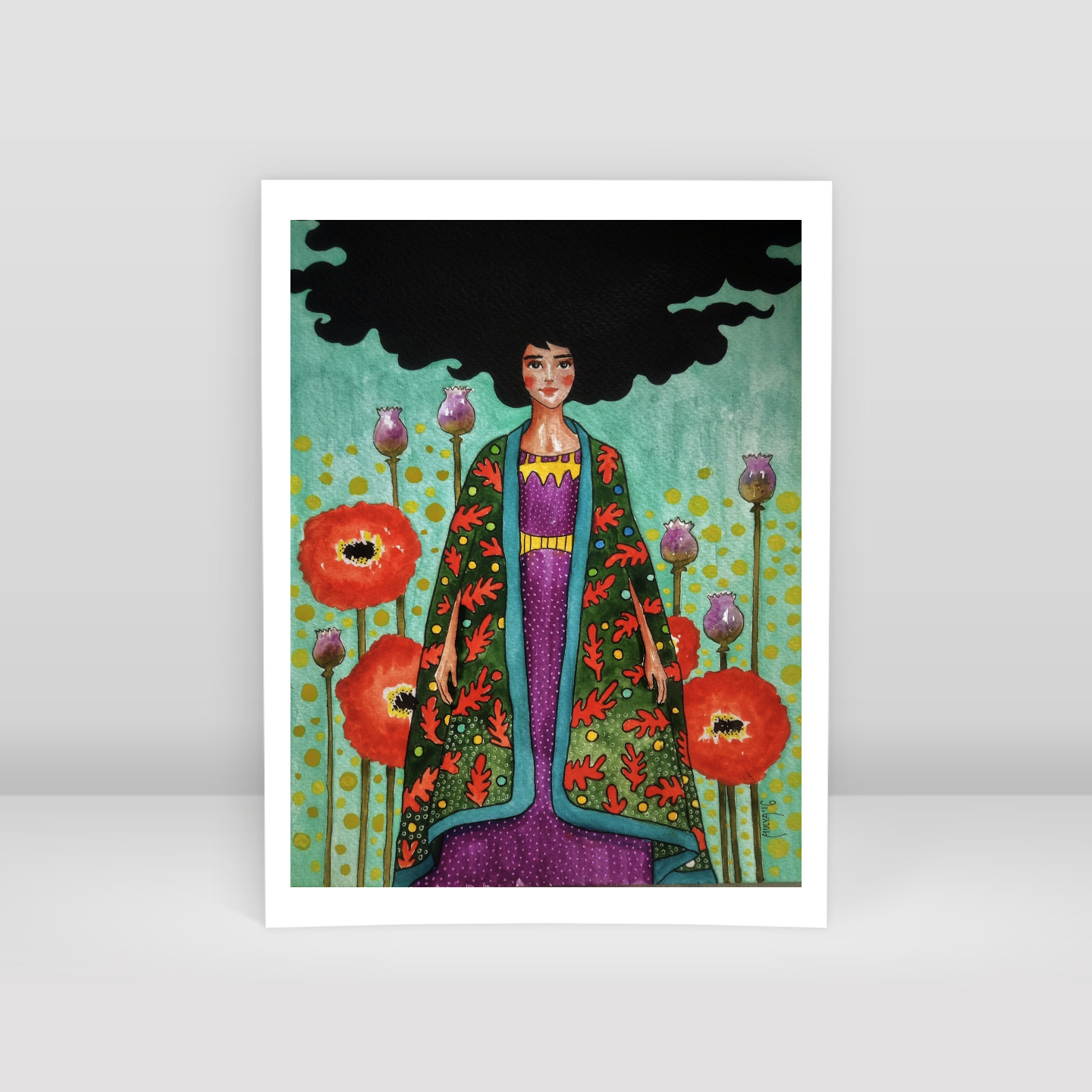 to keep herself from thinking - Art Print