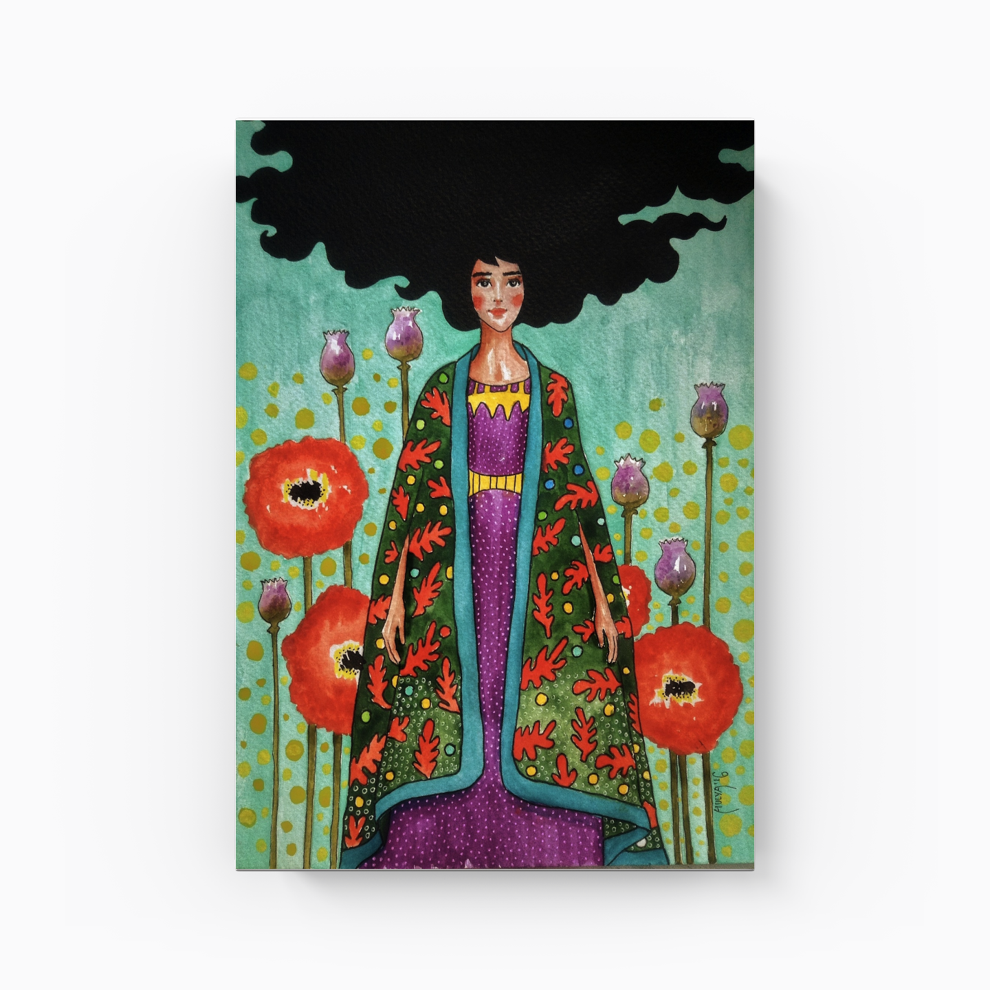 to keep herself from thinking - Canvas Print