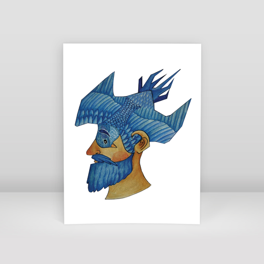 kuş adam - Art Print