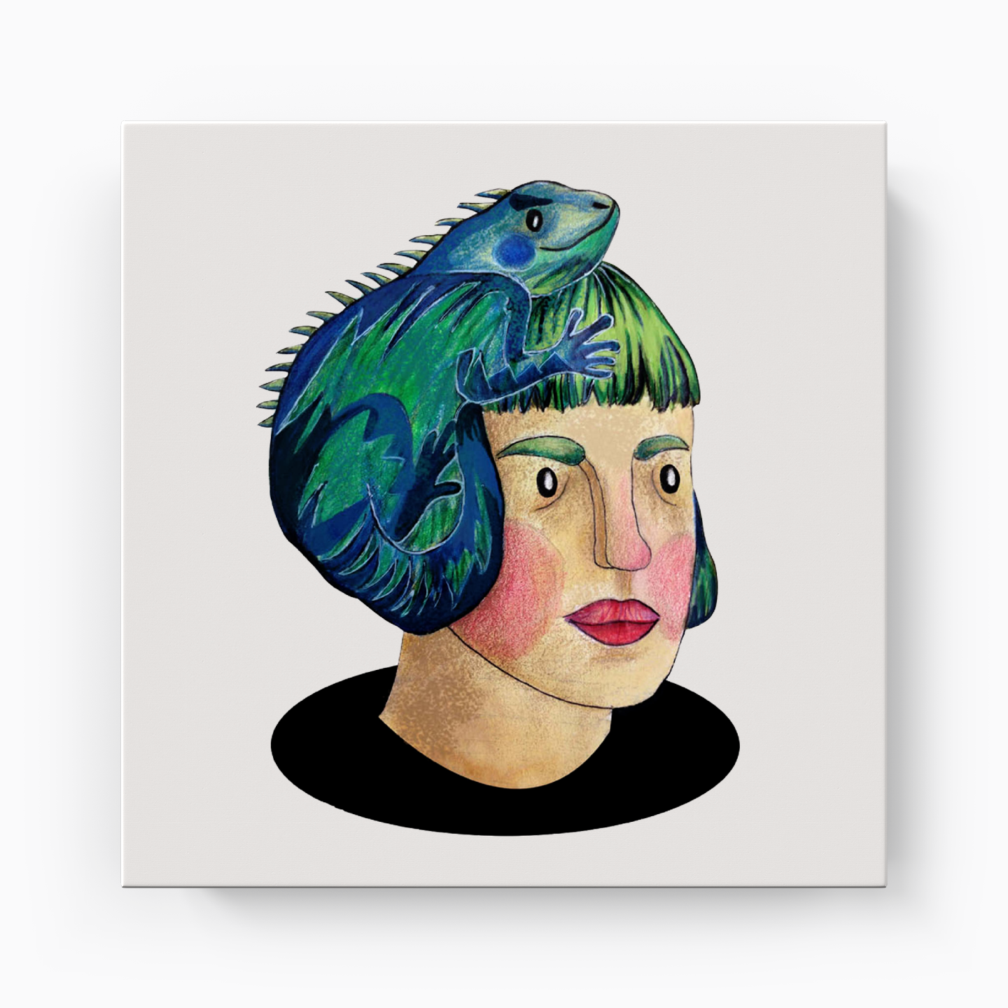 chameleon girl - Canvas Painting