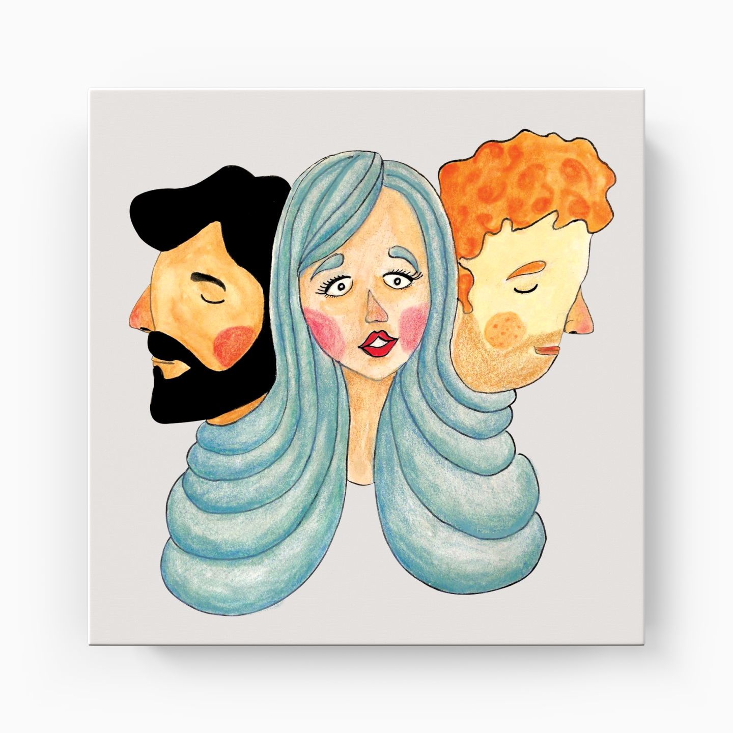 love triangle - Canvas Painting