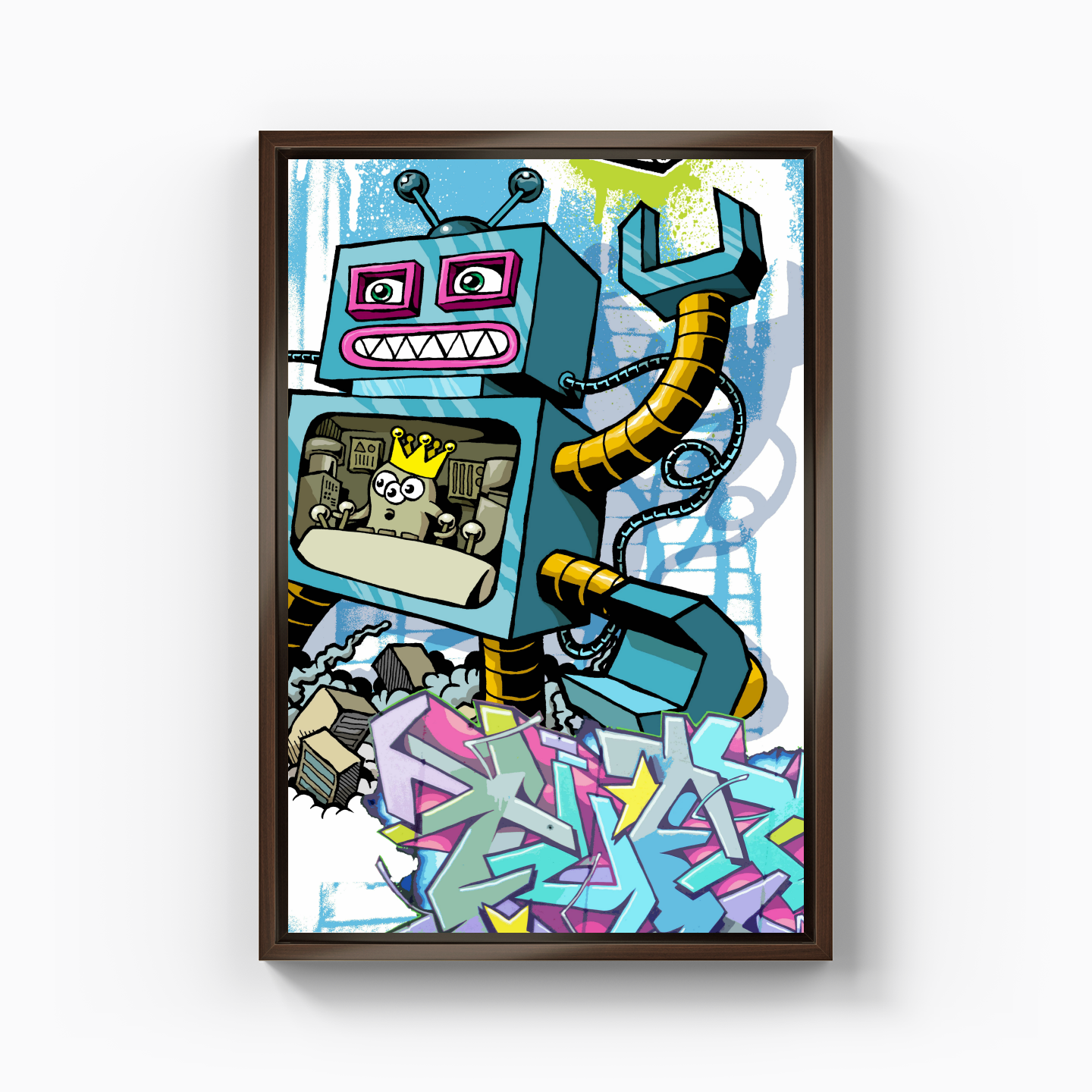 Graffiti Robot - Canvas Print