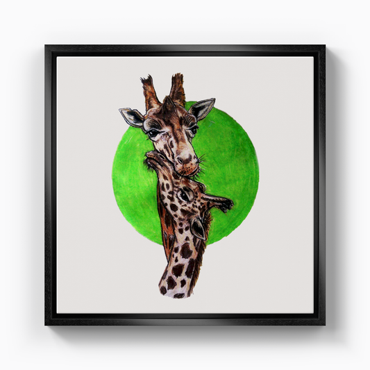 giraffe buddies - Kanvas Tablo