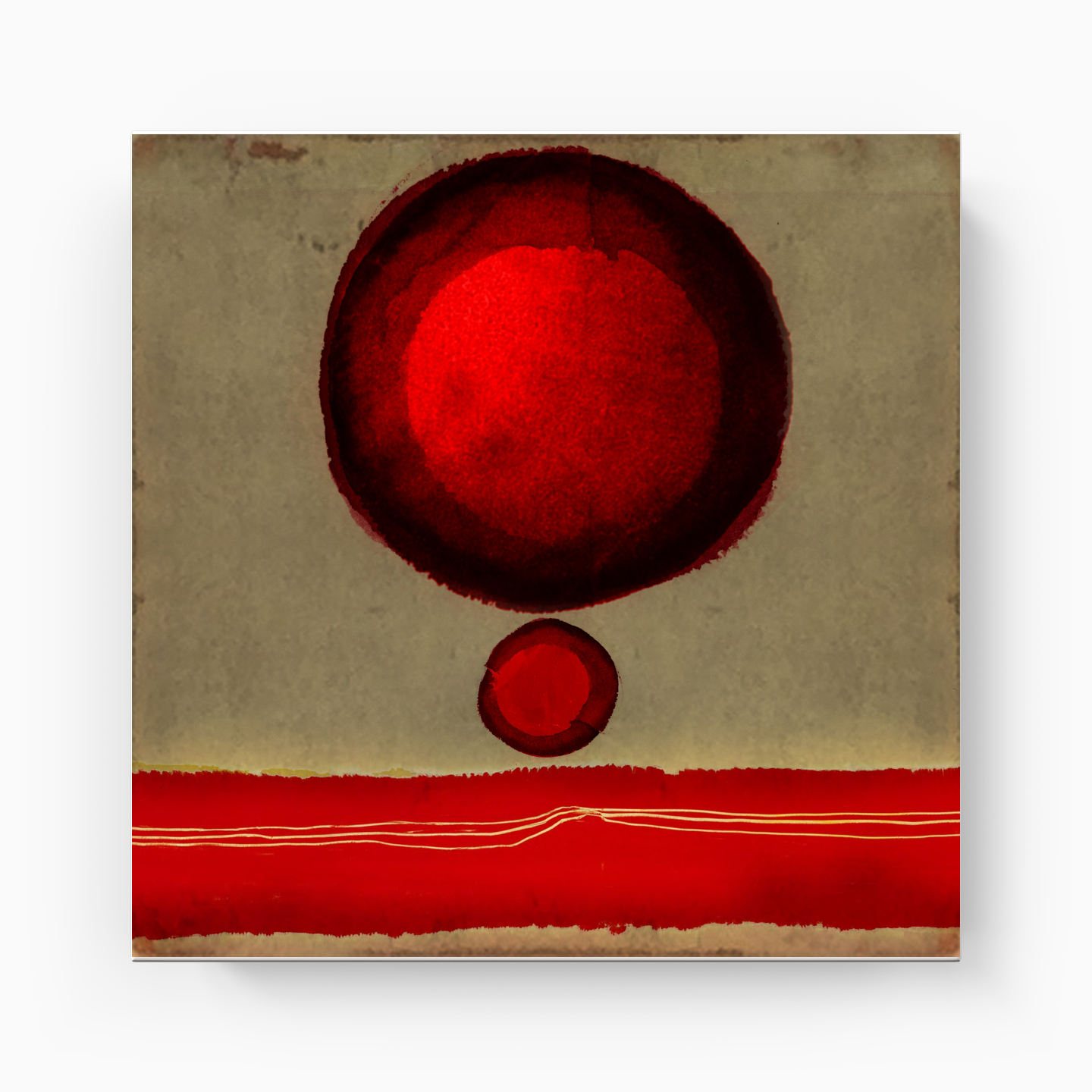 Big Red Dot and Her Little Red Dotie 03 - Canvas Print