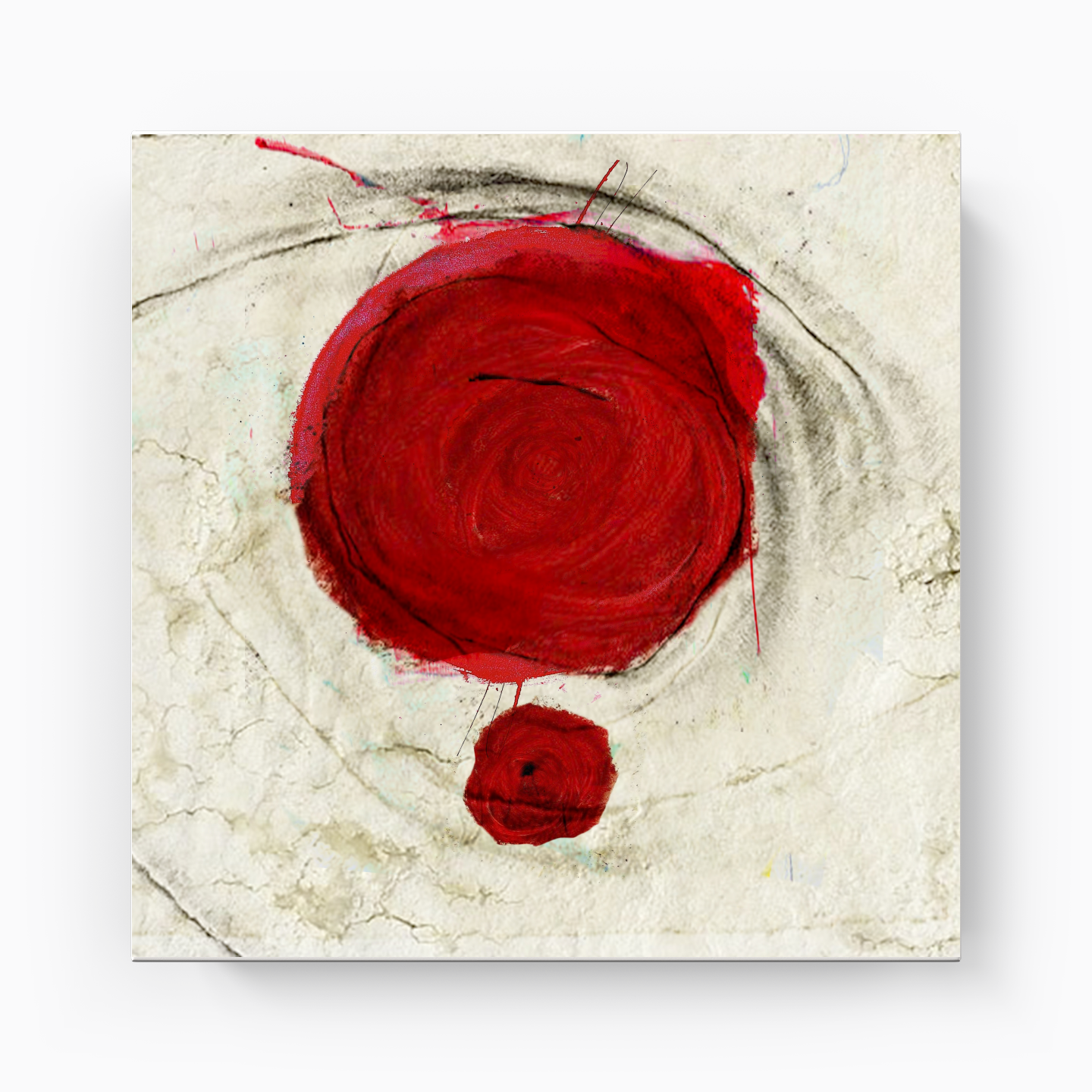 Big Red Dot and Her Little Red Dotie 09 - Kanvas Tablo