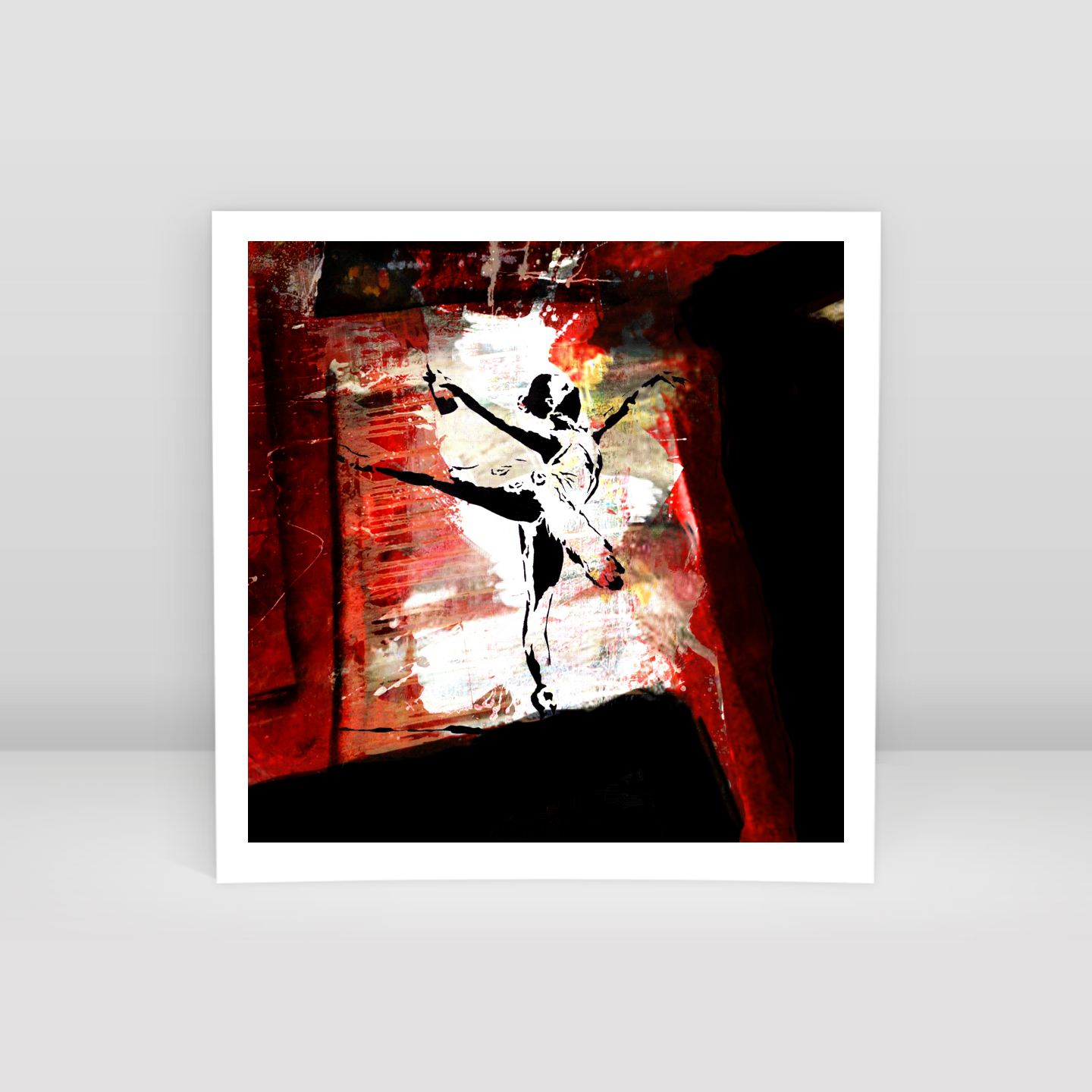 Urbaine Stencil ballerina - Art Print