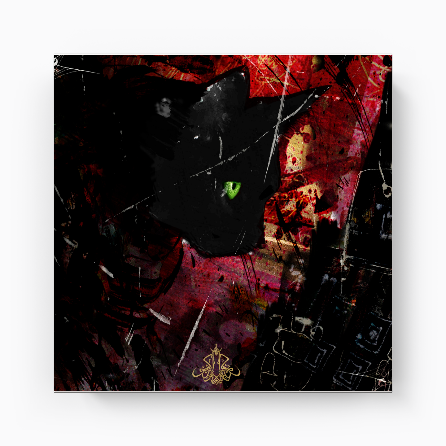 Black Cat How Many 01 - Canvas Print