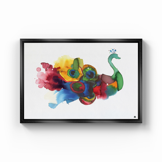 Colorful Peacock - Kanvas Tablo
