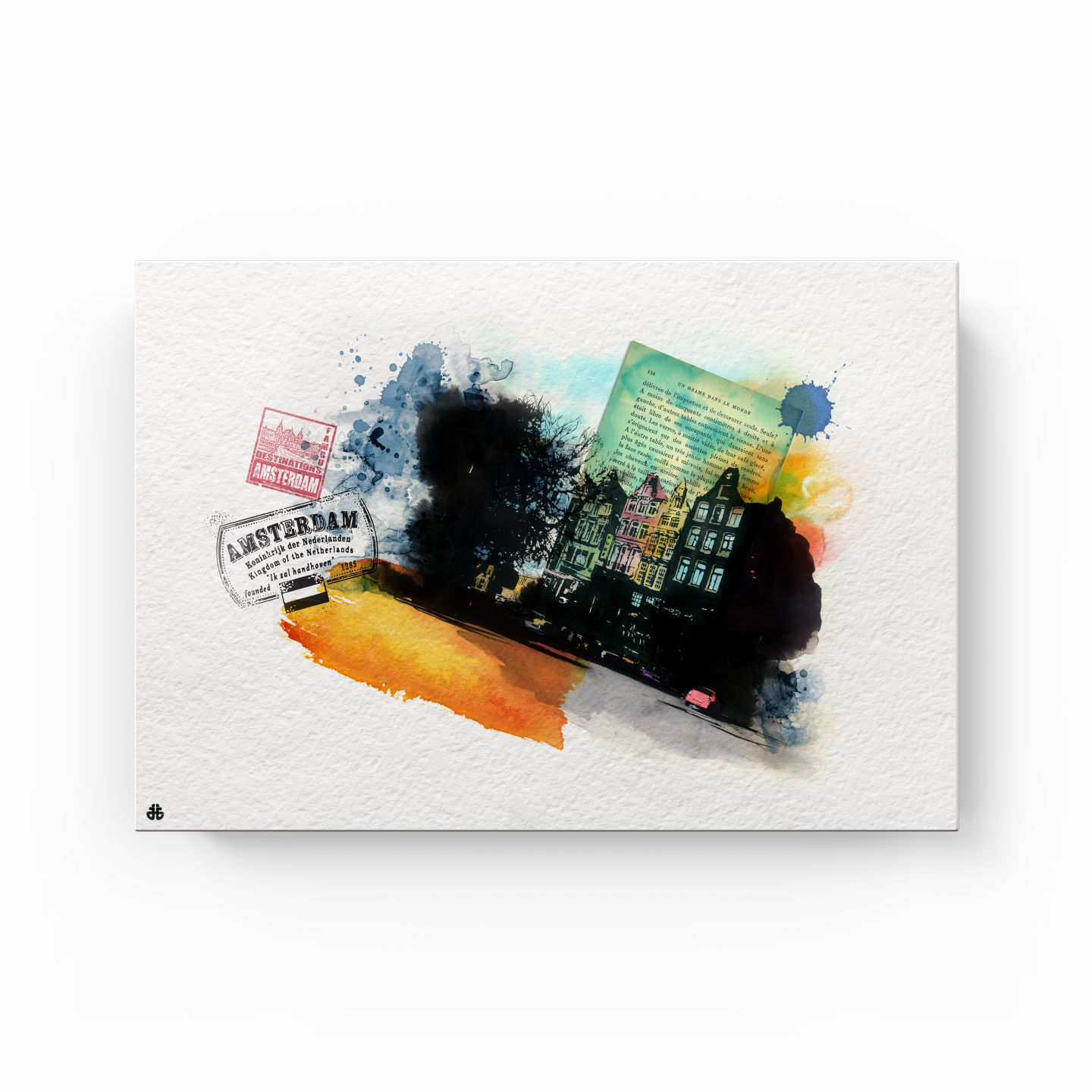 Un dramae dans le monde Amsterdam - Canvas Print