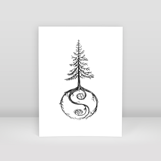 tree of ying yang - Art Print