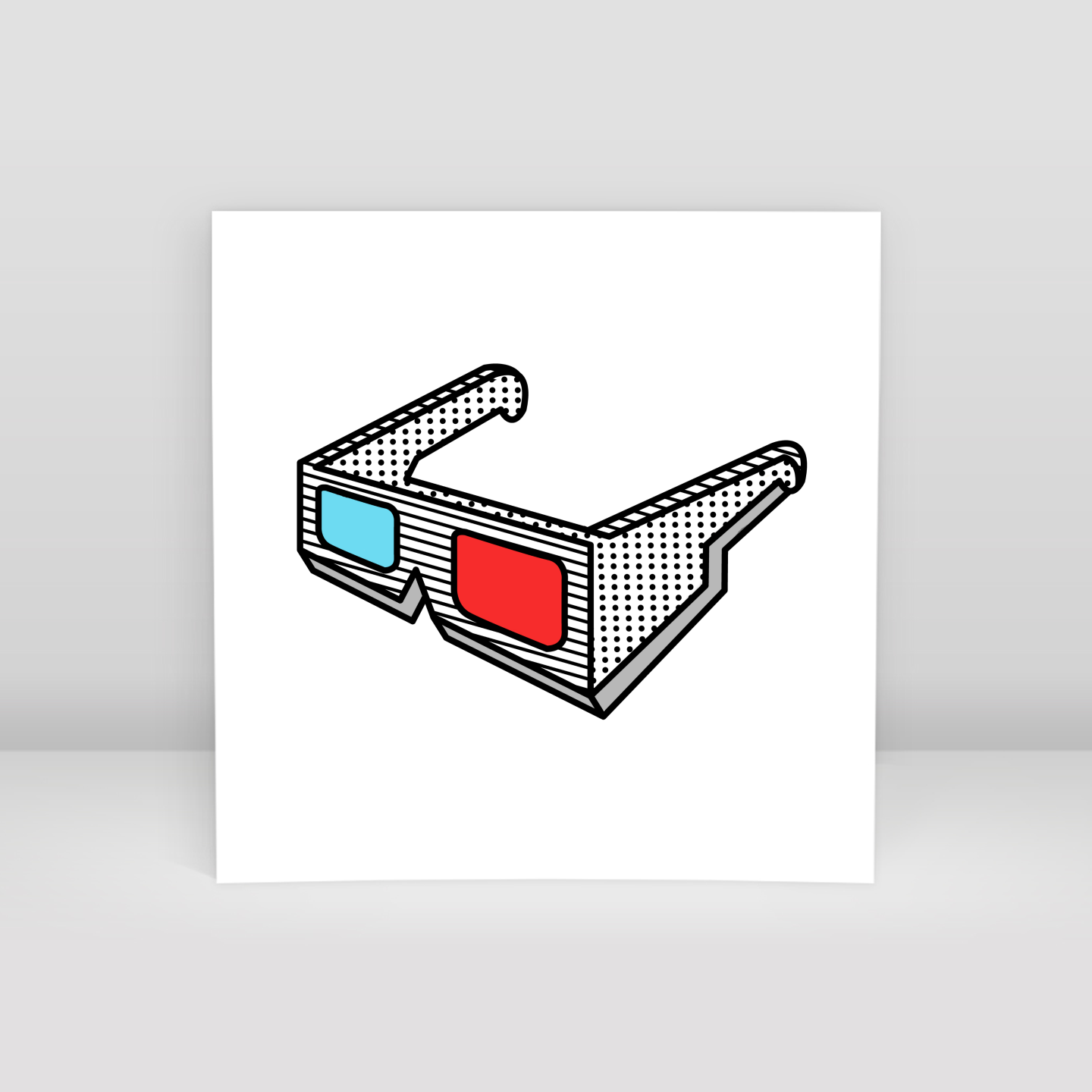 3d glasses - Art Print