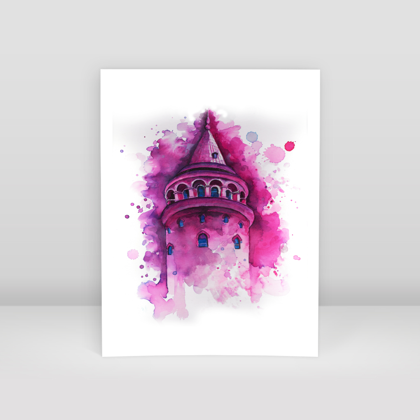 Pink Galata - Art Print