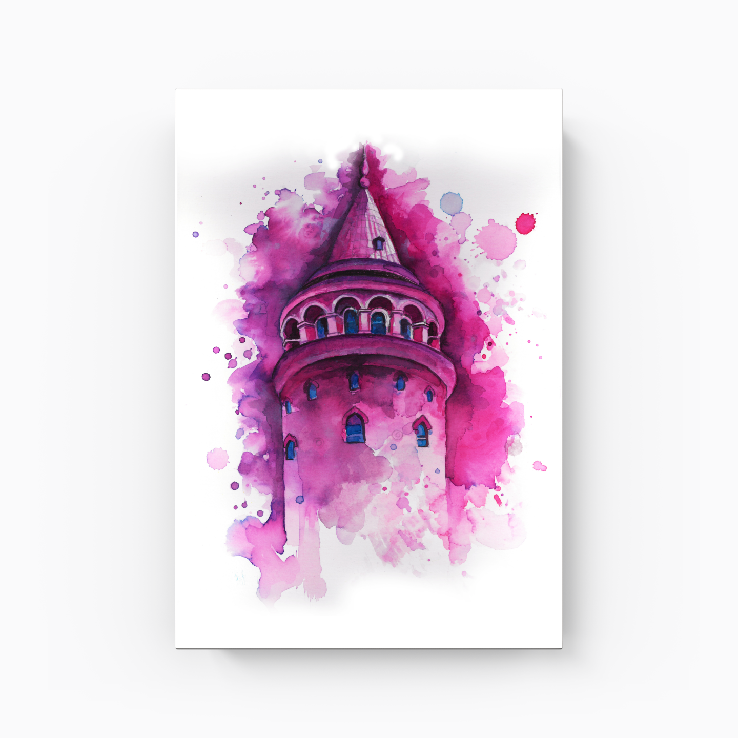 Pink Galata - Canvas Print