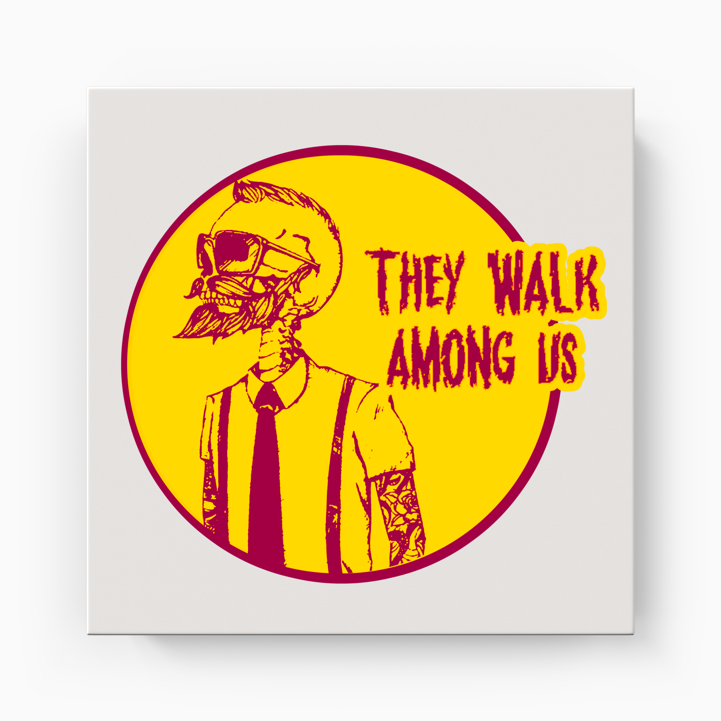 Hipster Zombie - Canvas Print