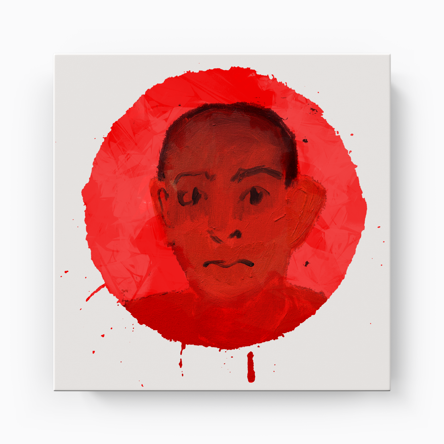 Head in Red - Canvas Print