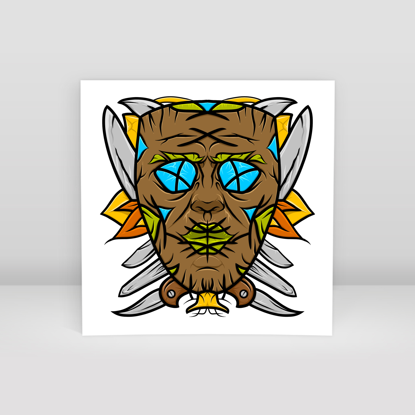 Mask illustration - Art Print