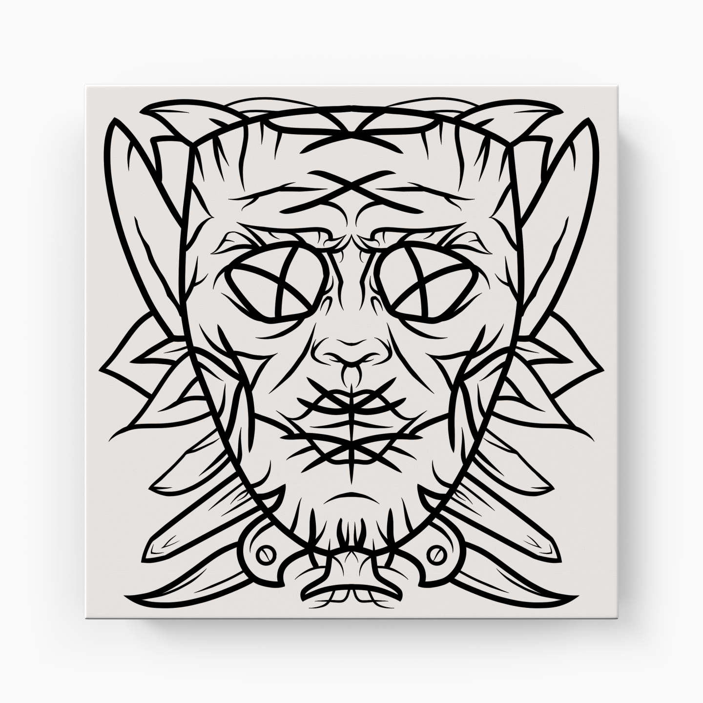 Mask illustration - Kanvas Tablo