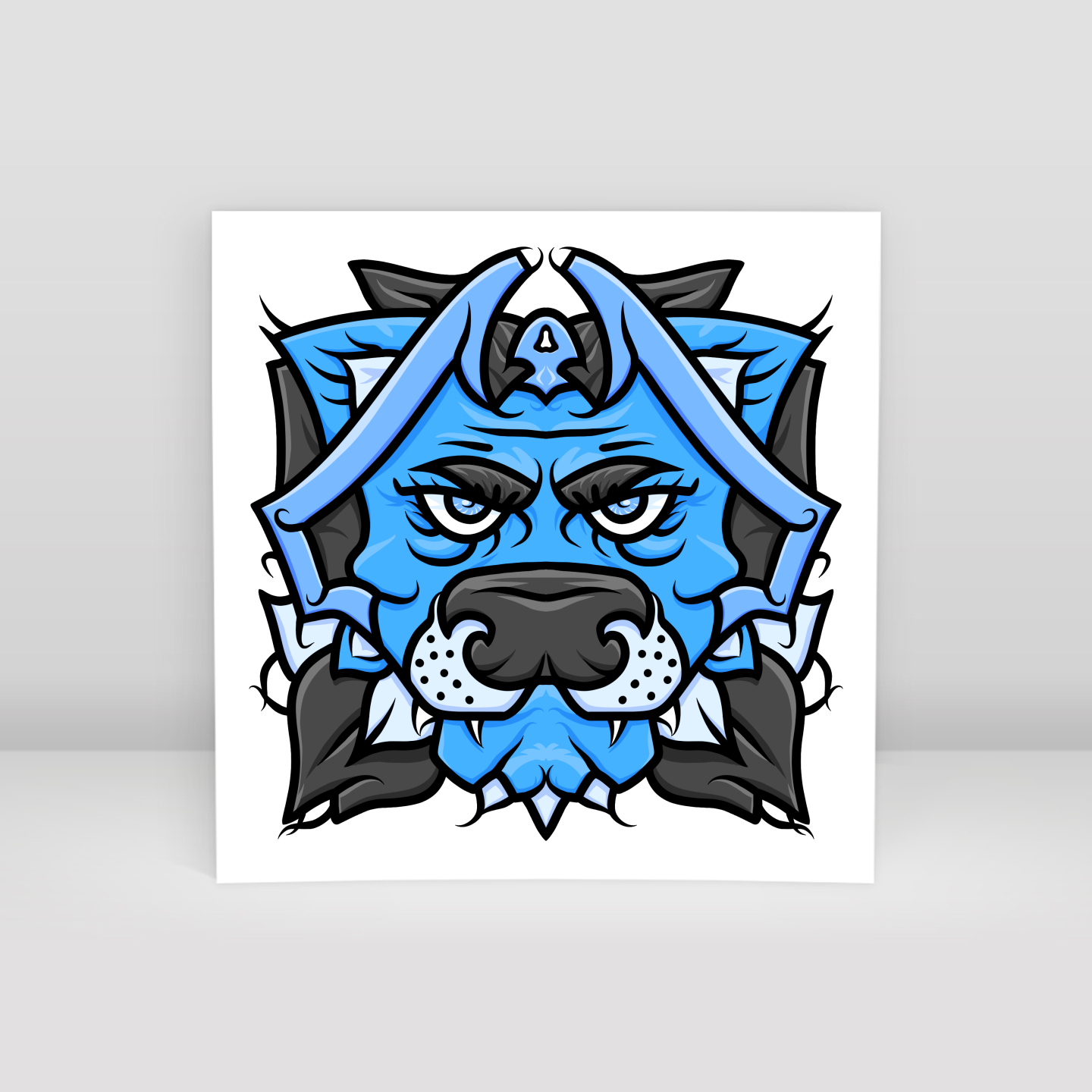 Blue Lion - Art Print