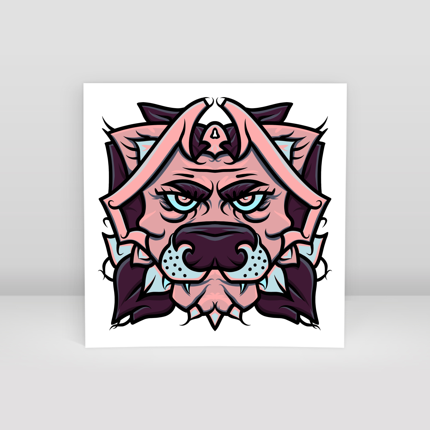 Purple Lion - Art Print