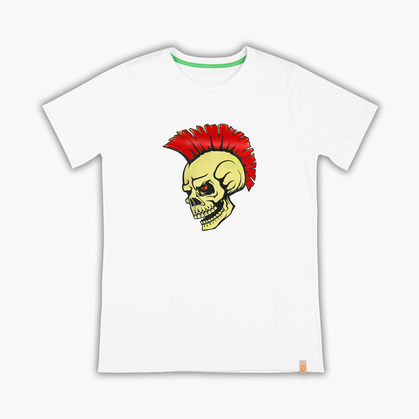 Long Red Head Skull - Tişört