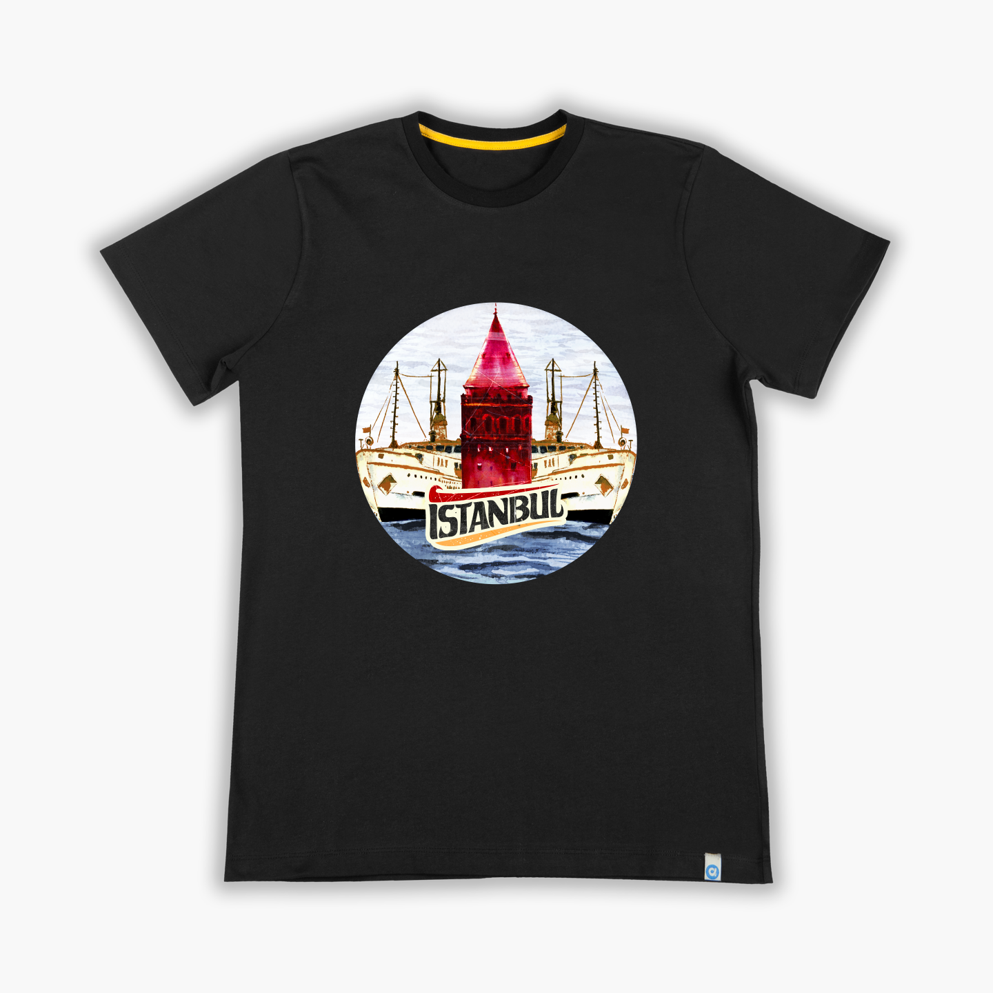 Istanbul - Ferries and Galata Tower - T-Shirt