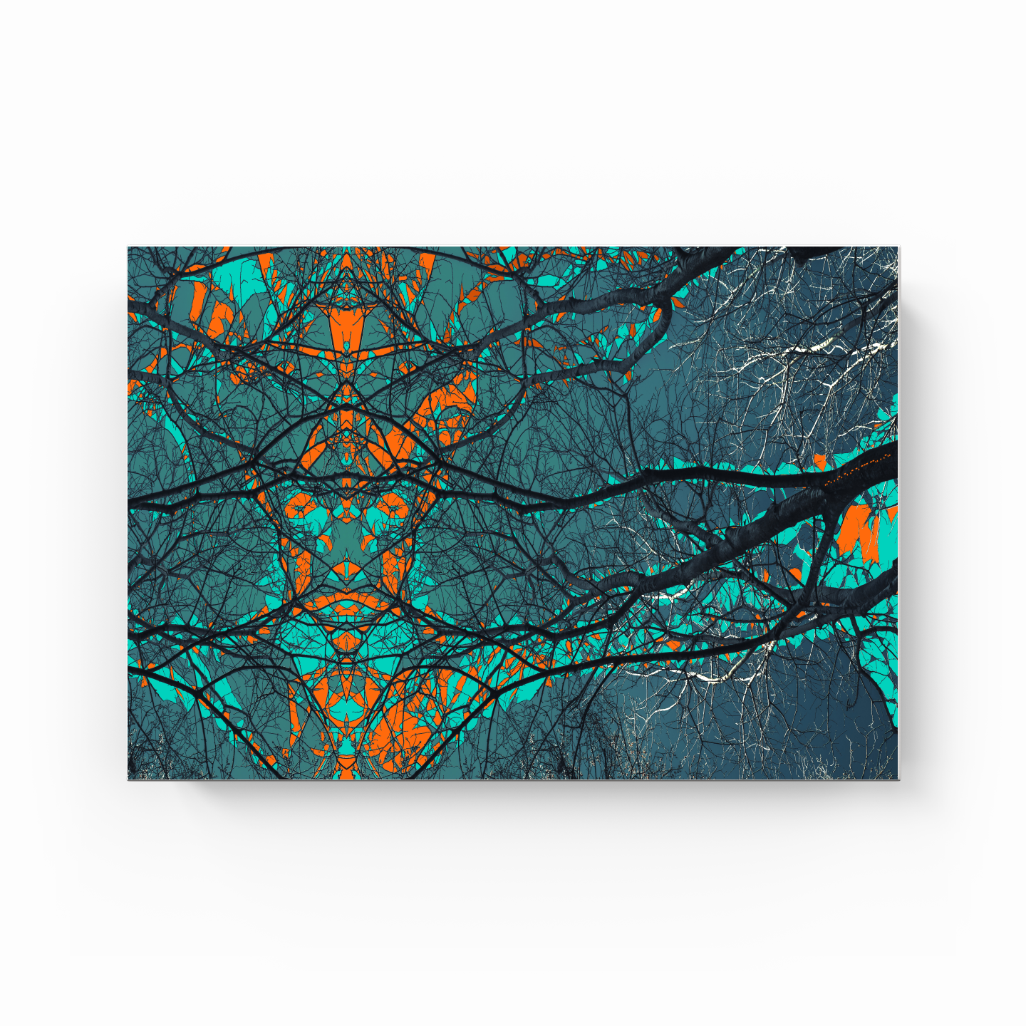 Symmetry Tree Branch Forest Expressionist Abstract Landscape No 18 - Canvas Painting
