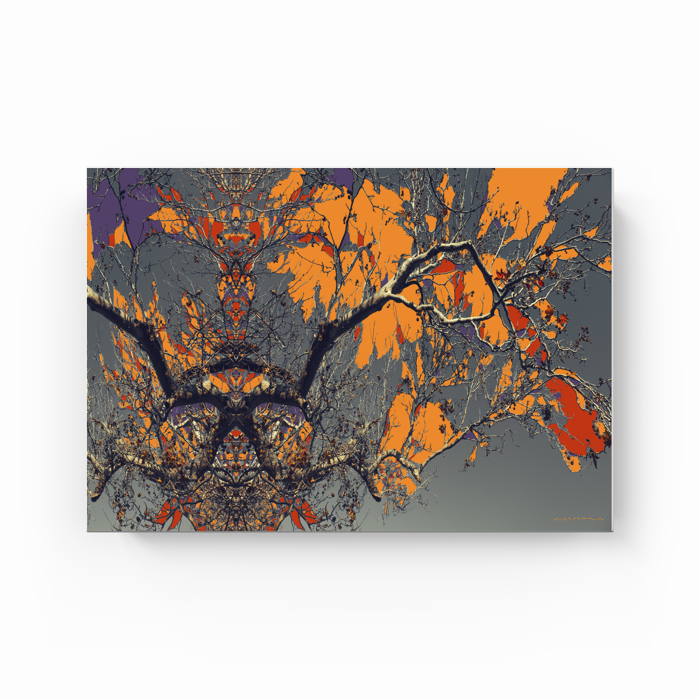 Symmetry Tree Branch Forest Expressionist Abstract Landscape No 21 - Canvas Painting