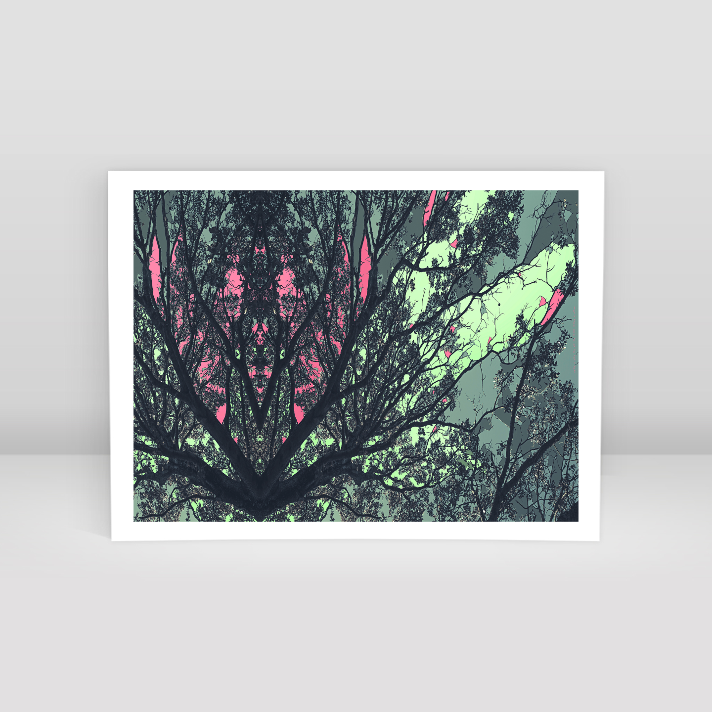 Symmetry Tree Branch Forest Expressionist Abstract Landscape No 22 - Art Print