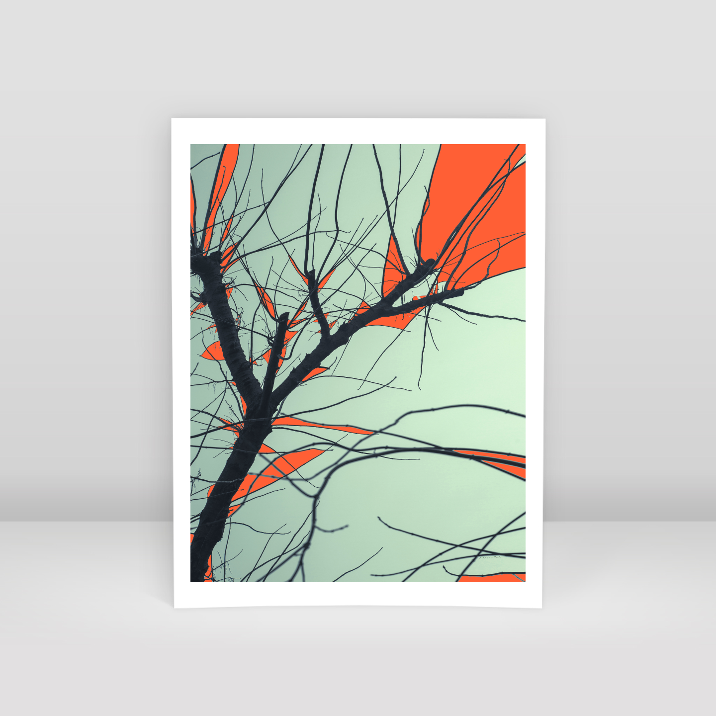 Tree Branch Expressionist Abstract Landscape No 07 - Art Print