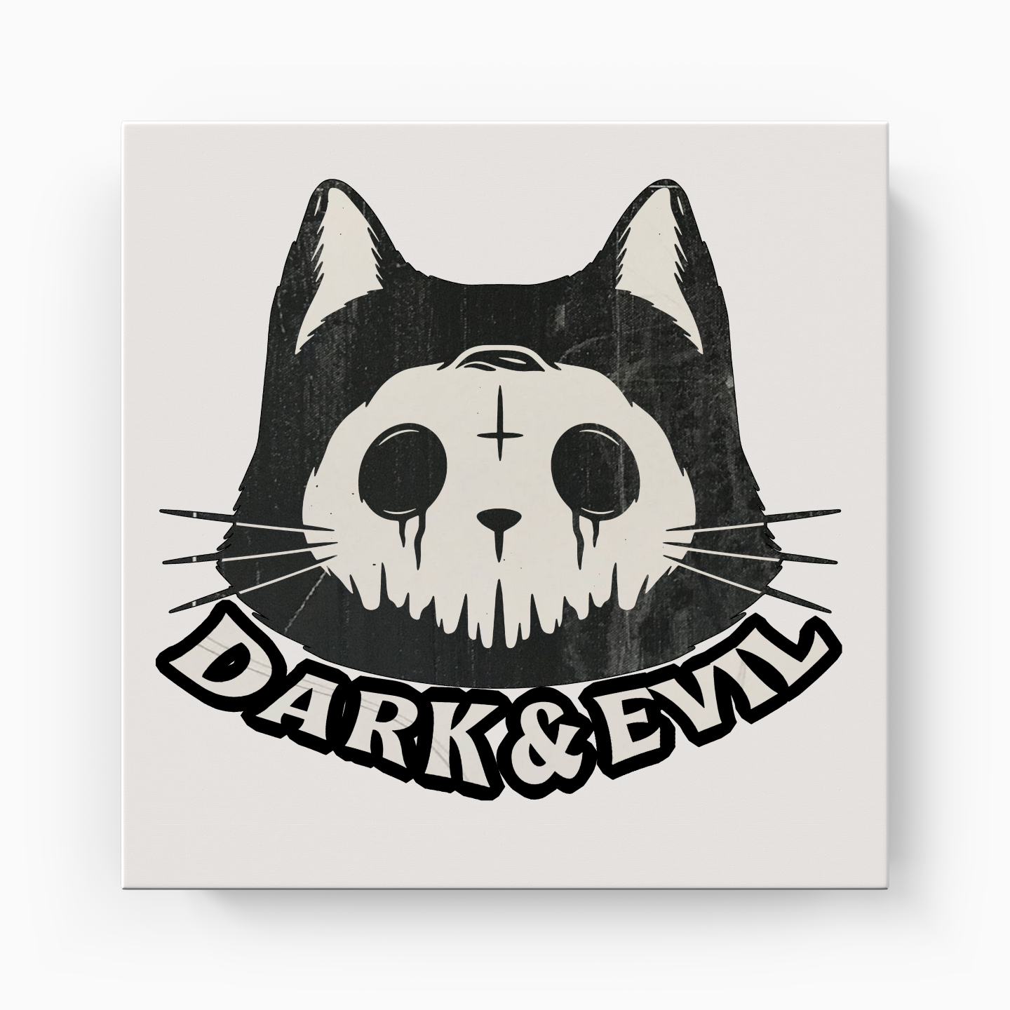 Dark and Evil Cat - Kanvas Tablo