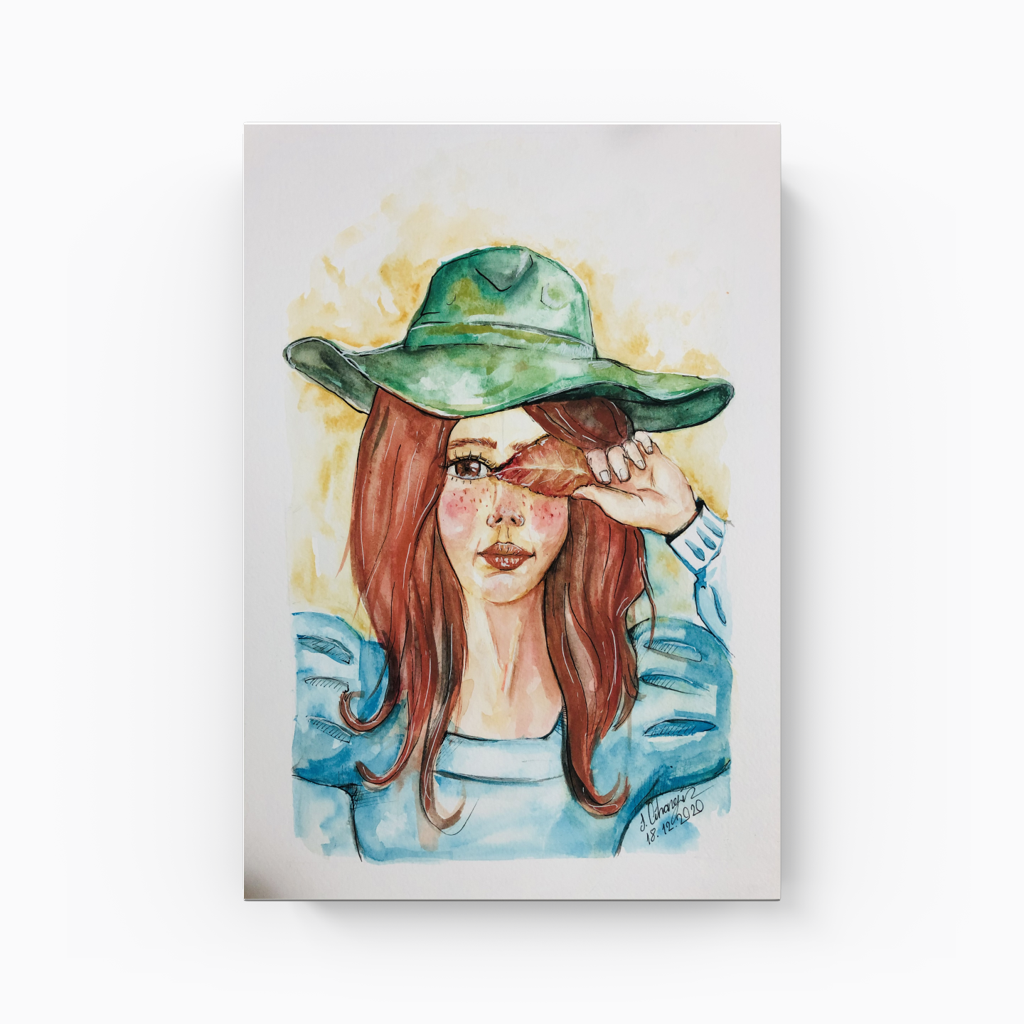 Girl with hat - Canvas Painting