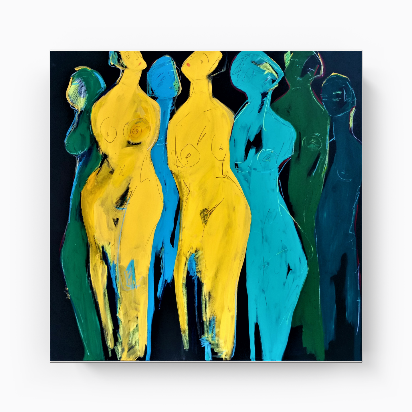 yellow size - DB00033 - Canvas Print