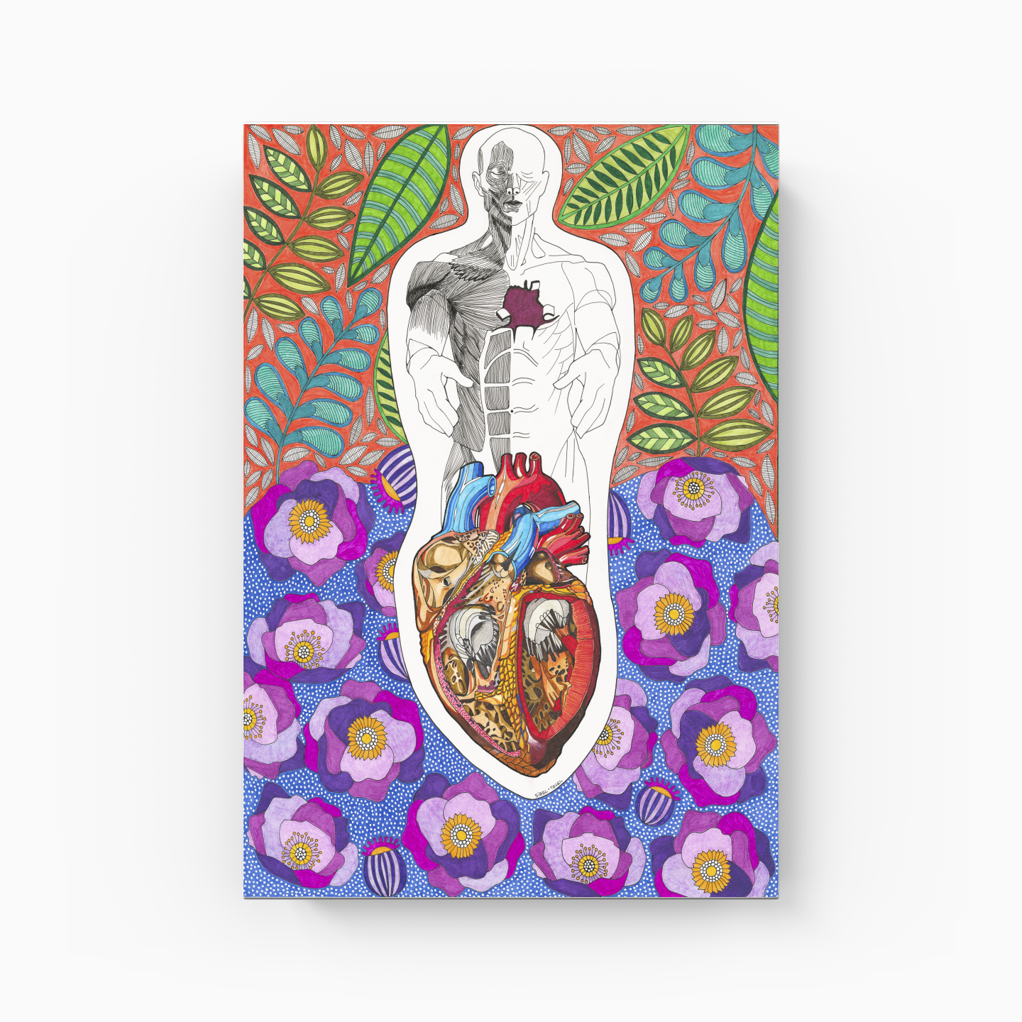 the hearth of flower field - Kanvas Tablo