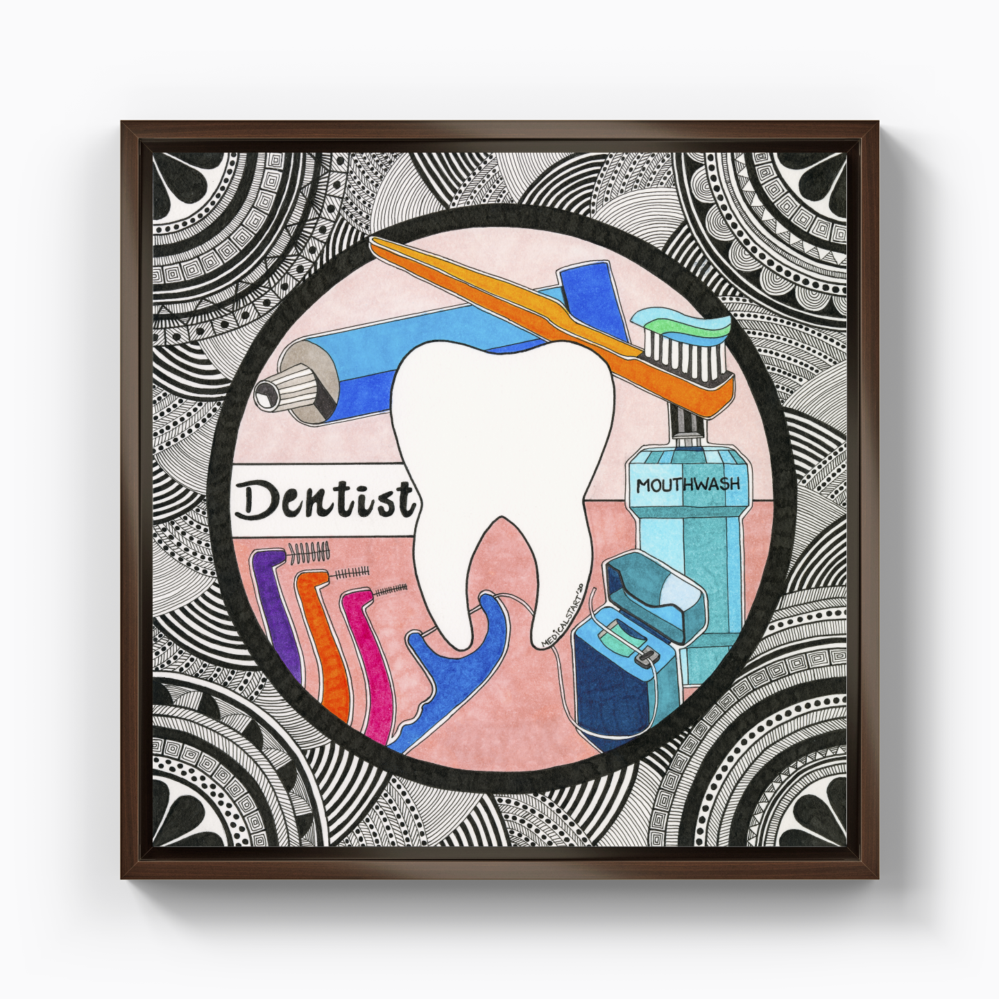 oral and dental health care - Kanvas Tablo
