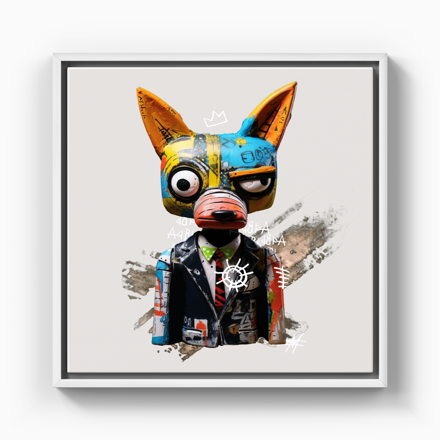 basquiat fox - Canvas Print