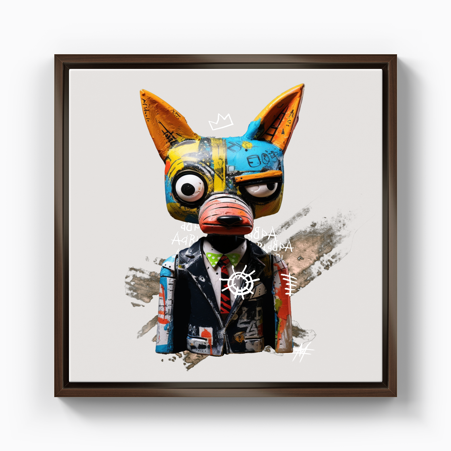 basquiat fox - Canvas Print
