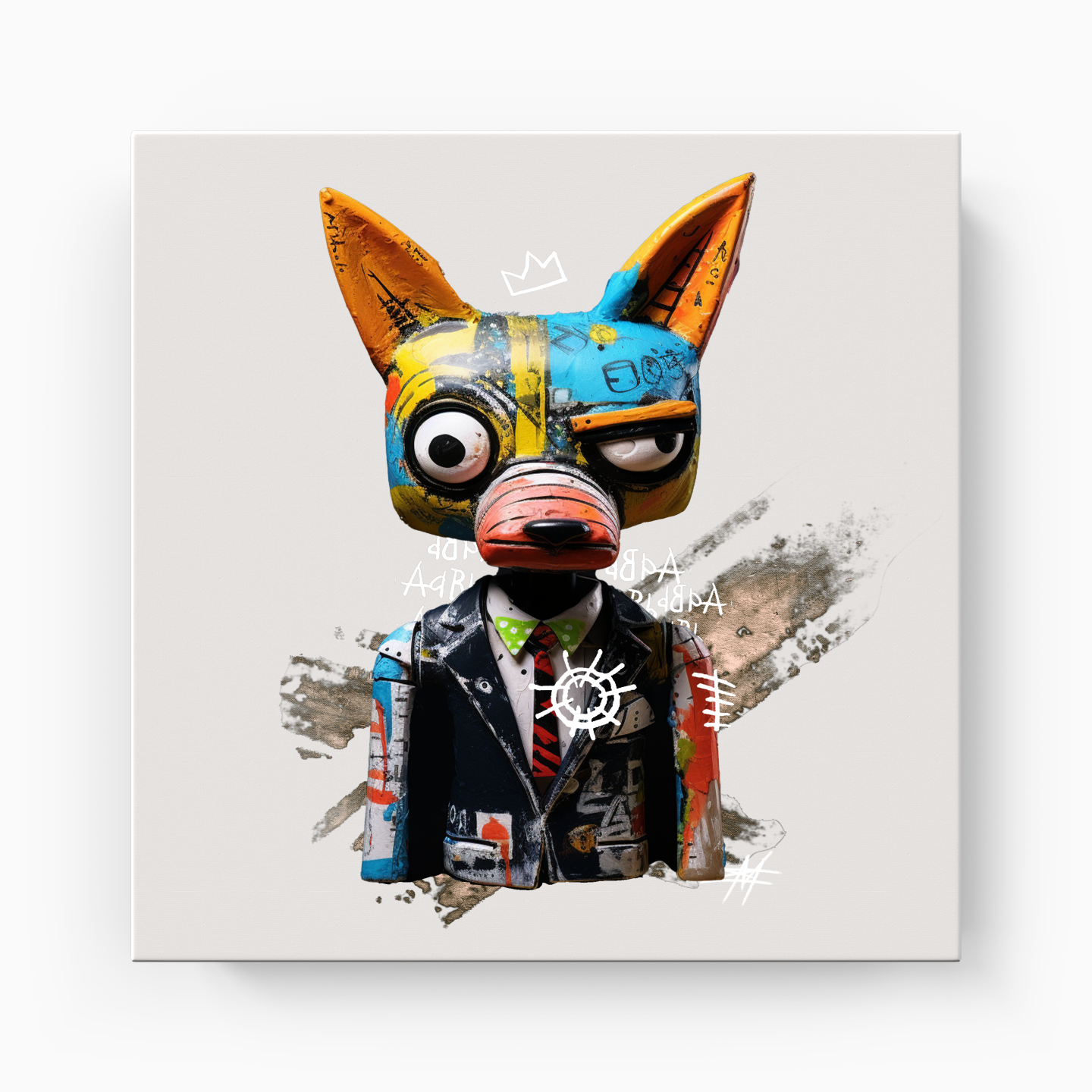 basquiat fox - Kanvas Tablo
