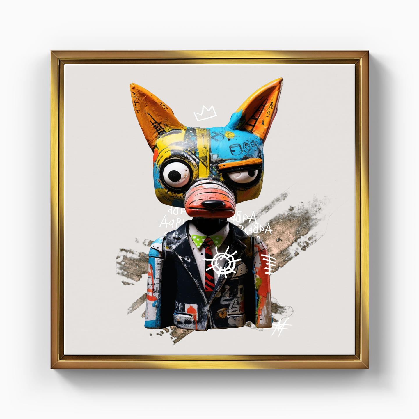 basquiat fox - Canvas Print