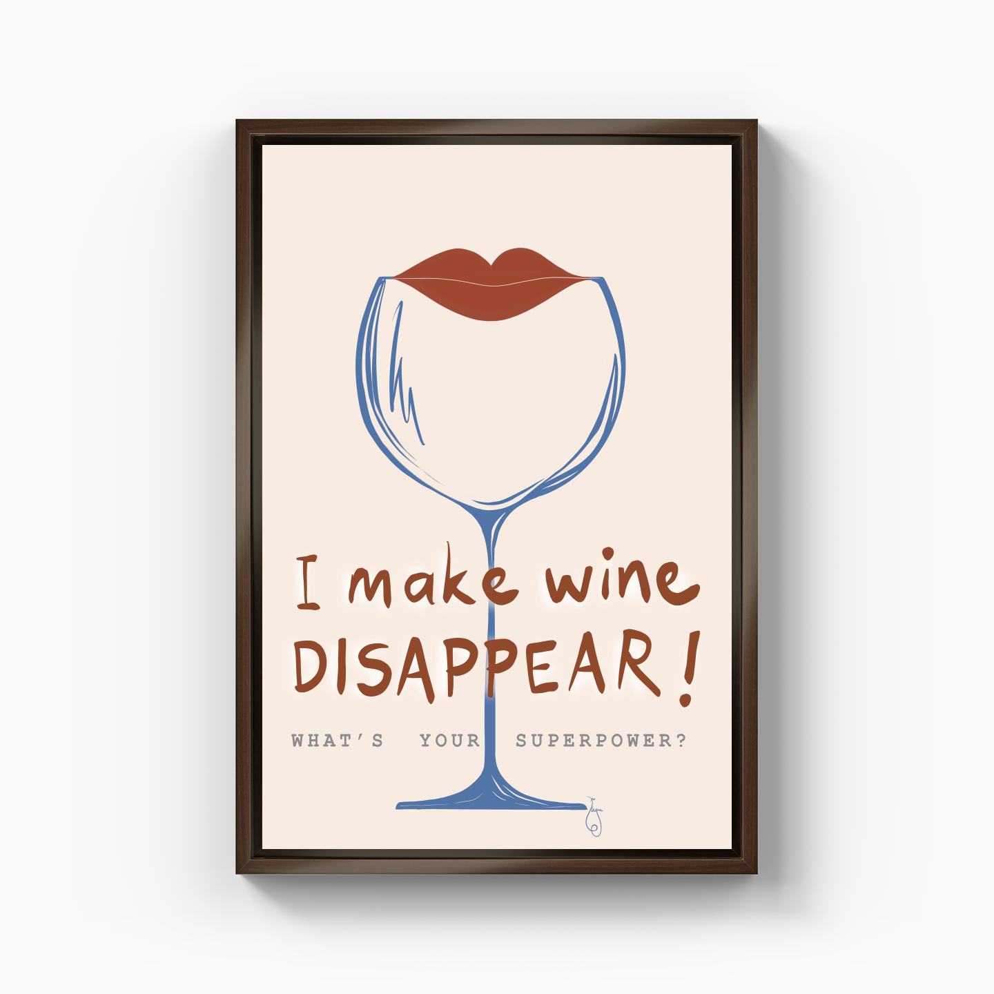 Wine Disappears - Canvas Print