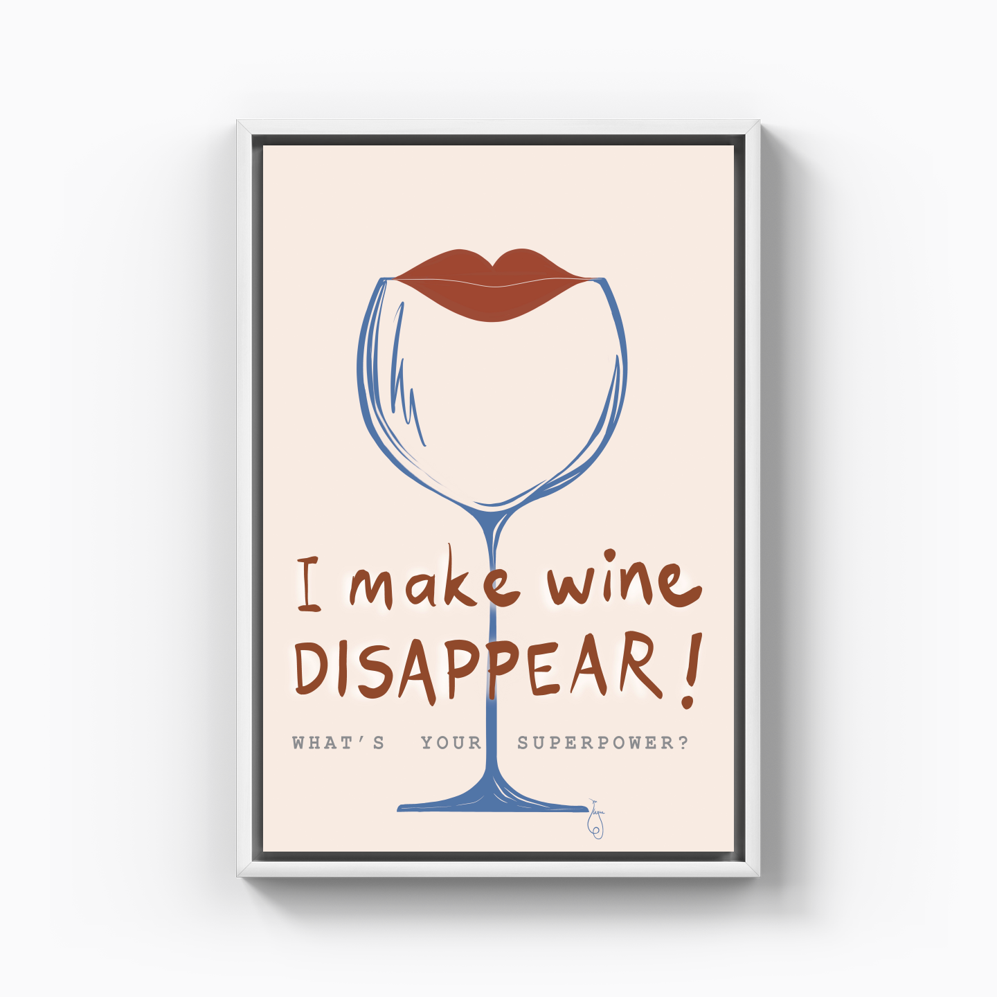 Wine Disappears - Canvas Print