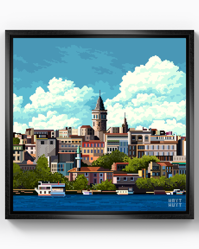 İstanbul / PixelArt - Kanvas Tablo